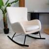 Balansoar Ferrara, poliester, boucle, alb, H.93 cm, MIFU000086-WH