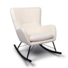 Balansoar Ferrara, poliester, boucle, alb, H.93 cm, MIFU000086-WH