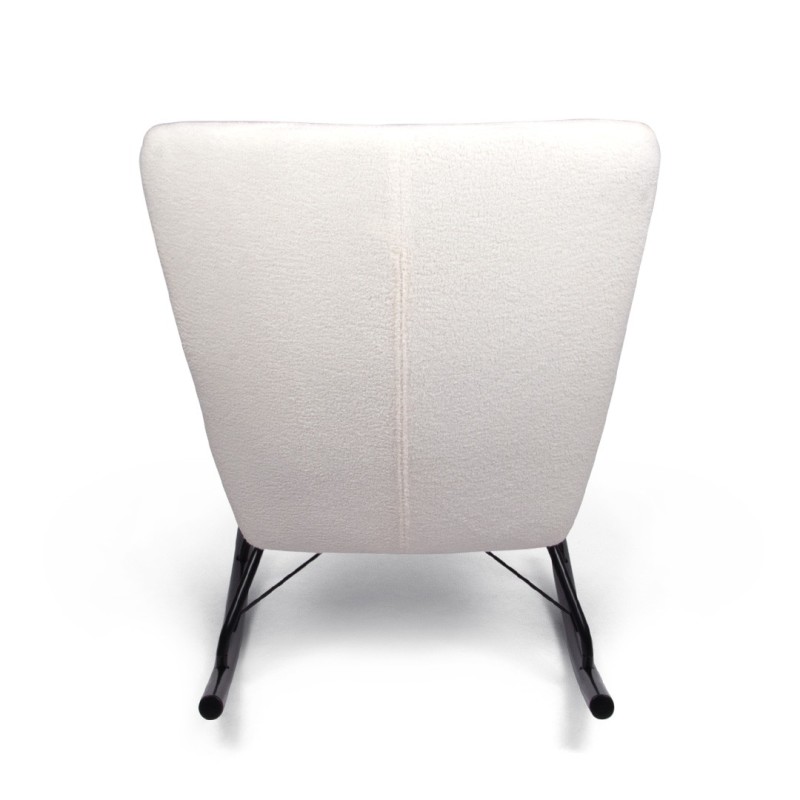 Balansoar Ferrara, poliester, boucle, alb, H.93 cm, MIFU000086-WH