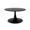 Masuta de cafea Praga, metal, MDF melaminat, neagra, D.80 cm, MIFU000089-BK