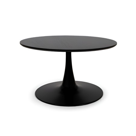 Masuta de cafea Praga, metal, MDF melaminat, neagra, D.80 cm, MIFU000089-BK