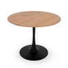 Masa dining Praga, metal, MDF, natural, D.100 cm, MIFU000091-WOOD