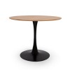 Masa dining Praga, metal, MDF, natural, D.100 cm, MIFU000091-WOOD