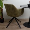 Scaun dining rotativ Malmo Luxe, metal, poliester, verde, H.80 cm, MIFU000094-GR