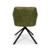 Scaun dining rotativ Malmo Luxe, metal, poliester, verde, H.80 cm, MIFU000094-GR