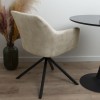 Scaun dining rotativ Malmo Luxe, metal, poliester, alb, H.80 cm, MIFU000094-WH