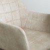 Scaun dining rotativ Malmo Luxe, metal, poliester, alb, H.80 cm, MIFU000094-WH