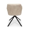Scaun dining rotativ Malmo Luxe, metal, poliester, alb, H.80 cm, MIFU000094-WH