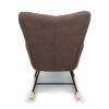 Balansoar Vidin, lemn, metal, poliester, boucle, maro, H.100 cm, MIFU000099-MRM