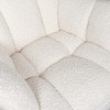Balansoar Vidin, lemn, metal, poliester, boucle, alb, H.100 cm, MIFU000099-WH