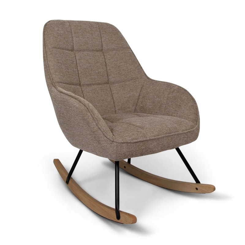 Balansoar Byala, lemn, metal, poliester, taupe, H.94 cm, MIFU000101-TP