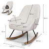 Balansoar Byala, lemn, metal, poliester, boucle, alb, H.94 cm, MIFU000101-WH