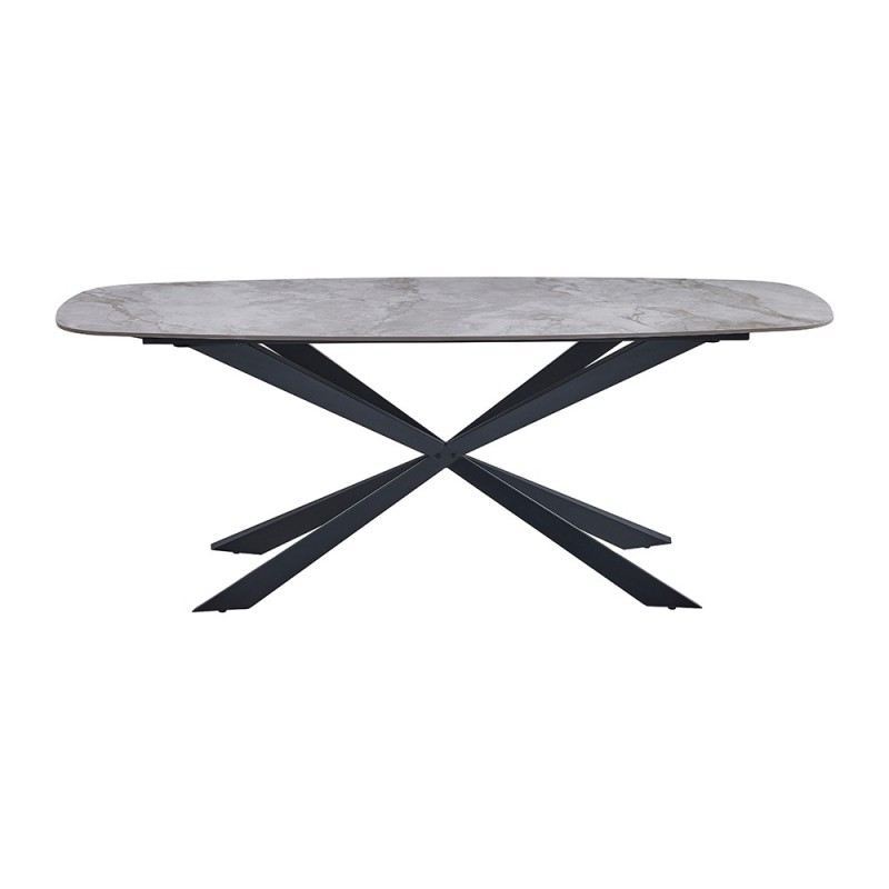 Masa dining Oxford, metal, ceramica, L.200 cm, MIFU000104-SD