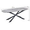 Masa dining Oxford, metal, ceramica, L.200 cm, MIFU000104-SD