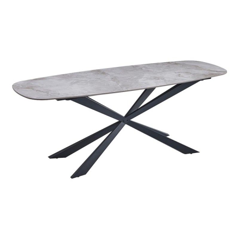 Masa dining Oxford, metal, ceramica, L.200 cm, MIFU000104-SD
