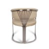 Scaun dining Valletta, metal, poliester, bej/argintiu, H.79 cm, MIFU000115-BG