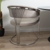 Scaun dining Valletta, metal, poliester, taupe, H.79 cm, MIFU000115-TP