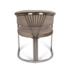 Scaun dining Valletta, metal, poliester, taupe, H.79 cm, MIFU000115-TP