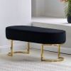 Bancheta Amadora, metal, poliester, neagra, L.105 cm, MIFU000116-BKGL