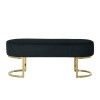 Bancheta Amadora, metal, poliester, neagra, L.105 cm, MIFU000116-BKGL