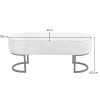 Bancheta Amadora, metal, poliester, neagra, L.105 cm, MIFU000116-BKGL