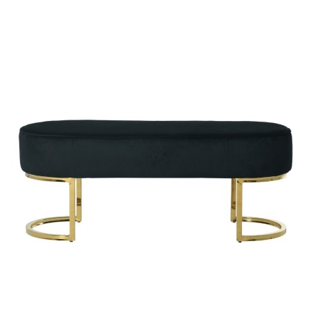 Bancheta Amadora, metal, poliester, neagra, L.105 cm, MIFU000116-BKGL
