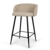 Scaun bar Budapest, metal, poliester, taupe, H.87 cm, MIFU000118-BR