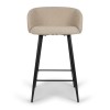 Scaun bar Budapest, metal, poliester, taupe, H.87 cm, MIFU000118-BR