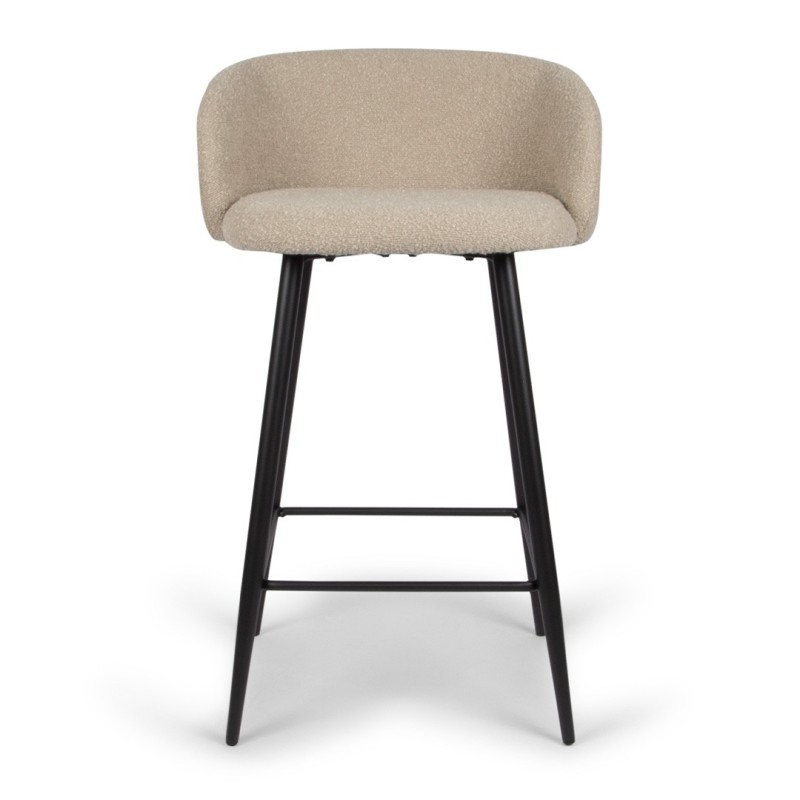 Scaun bar Budapest, metal, poliester, taupe, H.87 cm, MIFU000118-BR