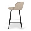 Scaun bar Budapest, metal, poliester, taupe, H.87 cm, MIFU000118-BR