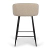 Scaun bar Budapest, metal, poliester, taupe, H.87 cm, MIFU000118-BR