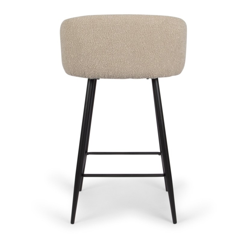 Scaun bar Budapest, metal, poliester, taupe, H.87 cm, MIFU000118-BR