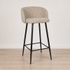 Scaun bar Budapest, metal, poliester, taupe, H.87 cm, MIFU000118-BR