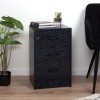 Comoda Savona, MDF, neagra, 3 sertare, H.60 cm, MIFU000119-BK
