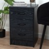 Comoda Savona, MDF, neagra, 3 sertare, H.60 cm, MIFU000119-BK