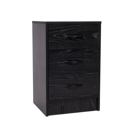 Comoda Savona, MDF, neagra, 3 sertare, H.60 cm, MIFU000119-BK