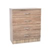 Comoda Perugia, MDF, natural, 4 sertare, H.70 cm, MIFU000120-WOOD