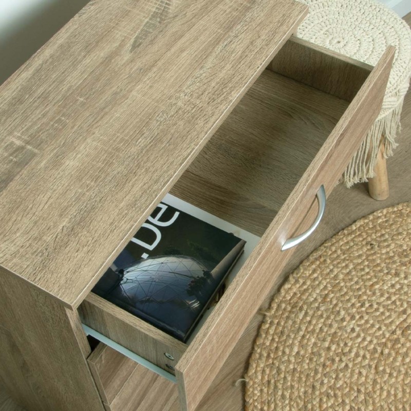 Comoda Perugia, MDF, natural, 4 sertare, H.70 cm, MIFU000120-WOOD