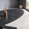 Masa dining Avila, metal, ceramica, neagra, L.200 cm, MIFU000123-BK