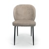 Scaun dining Arvika, metal, poliester, gri deschis, H.82 cm, MIFU000126-TP