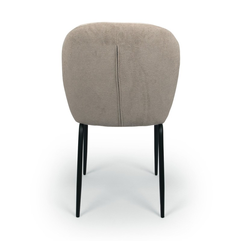 Scaun dining Arvika, metal, poliester, gri deschis, H.82 cm, MIFU000126-TP