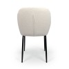 Scaun dining Arvika, metal, poliester, boucle, alb, H.82 cm, MIFU000126-WH