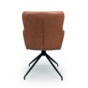 Scaun dining rotativ Falun, metal, poliester, maro, H.85 cm, MIFU000127-CG