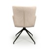 Scaun dining rotativ Falun, metal, poliester, alb, H.85 cm, MIFU000127-WH