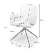 Scaun dining rotativ Falun, metal, poliester, alb, H.85 cm, MIFU000127-WH