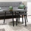 Set 3 masute laterale Zadar, MDF, negre, D.40/48/60 cm, MIFU000128-BK