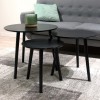 Set 3 masute laterale Zadar, MDF, negre, D.40/48/60 cm, MIFU000128-BK