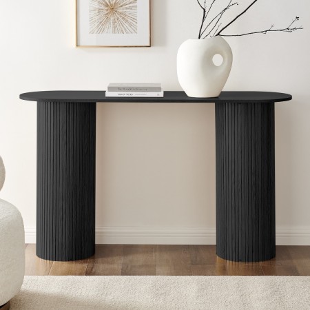 Consola Glina, MDF, neagra, L.120 cm, MIFU000129-BK