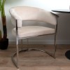Scaun dining Drama, metal, poliester, bej, H.79 cm, MIFU000130-BGGY