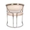Scaun dining Drama, metal, poliester, bej, H.79 cm, MIFU000130-BGGY